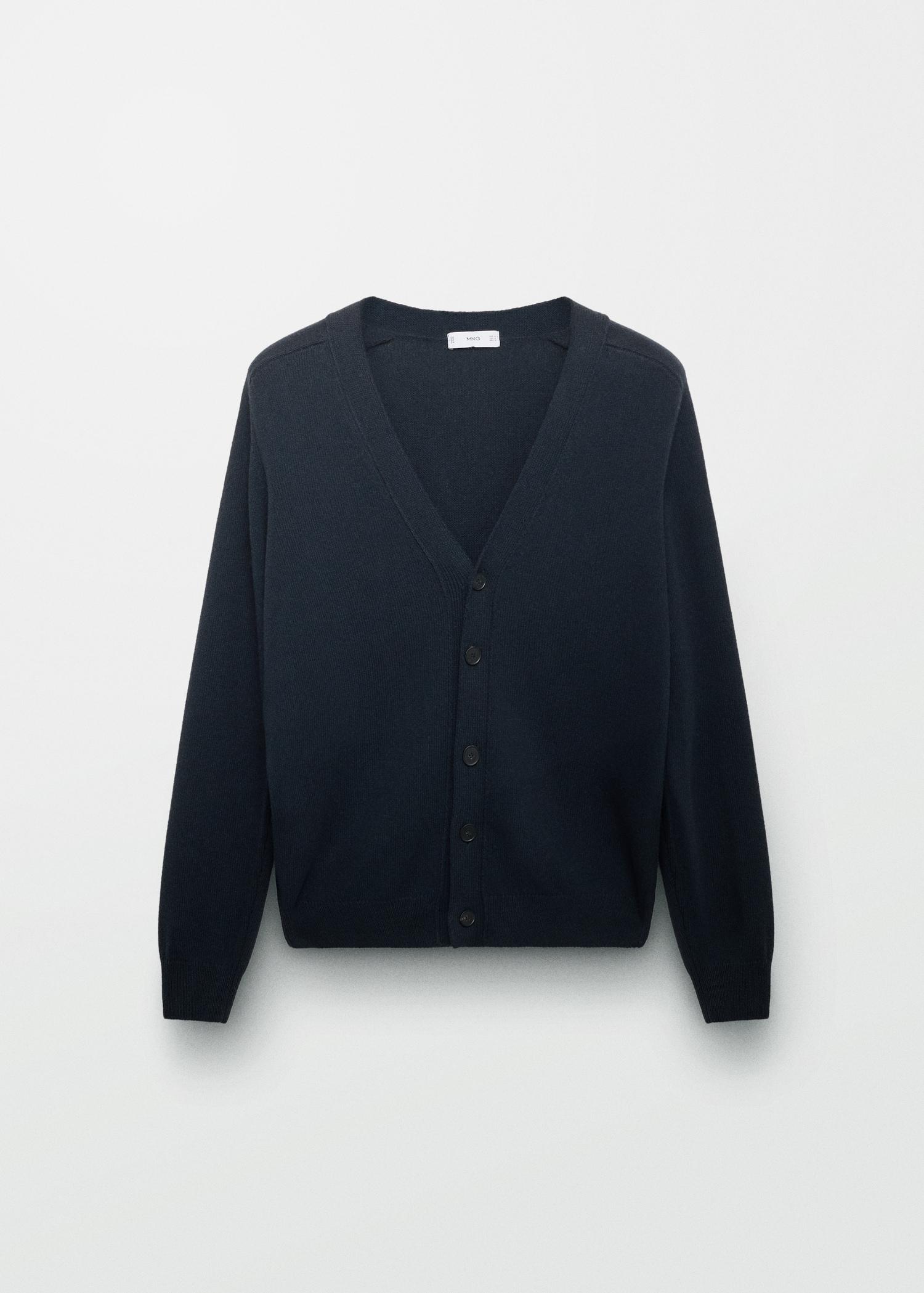 Knitted cotton cardigan with buttons - Men | MANGO USA Product Image