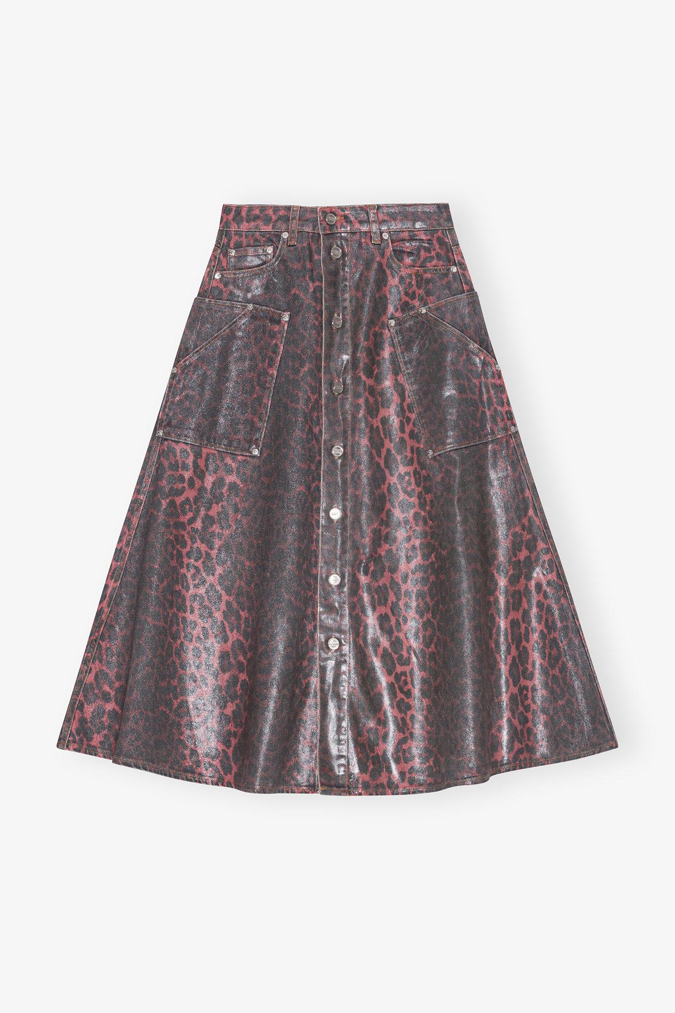 Leopard Foil Skirt Product Image
