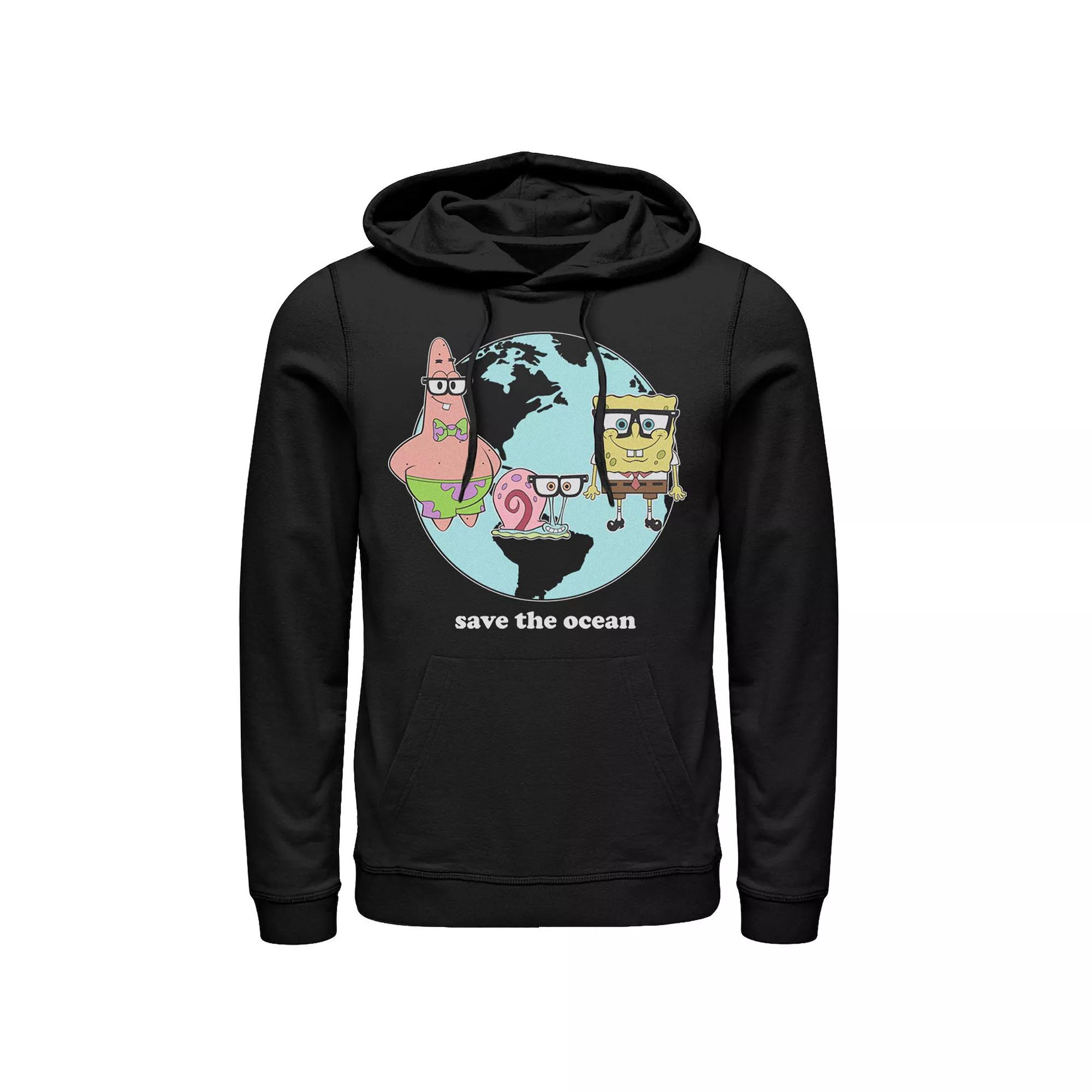 Men's Nickelodeon SpongeBob SquarePants Group Save The Ocean Hoodie,  Product Image