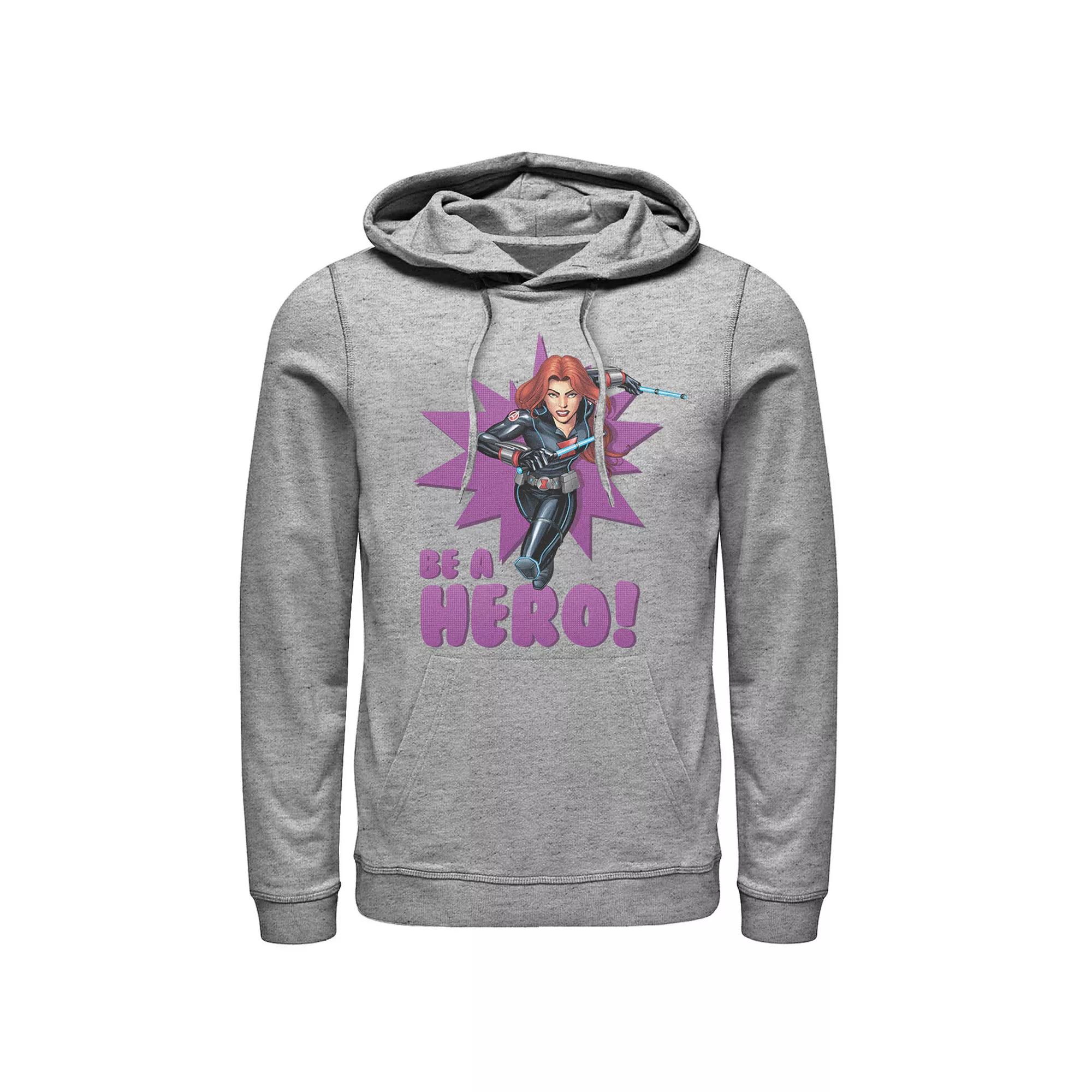 Men's Marvel Black Widow Avengers Assemble BE A HERO! Hoodie,  Product Image