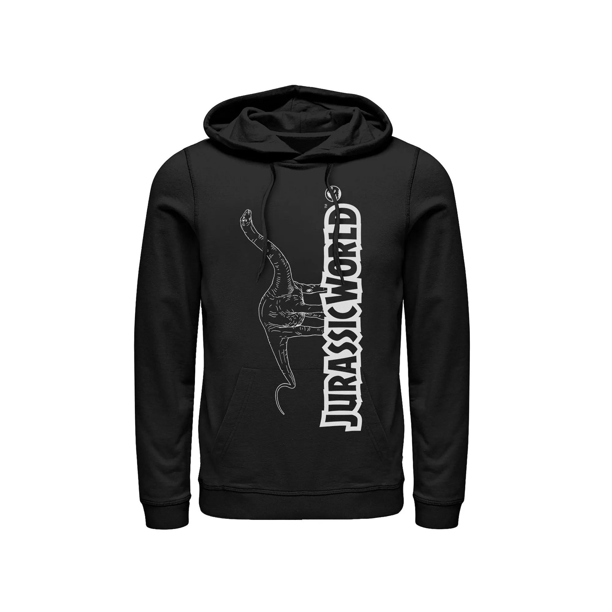 Men's Jurassic World Longneck Dinosaur Title Logo Outline Hoodie,  Product Image