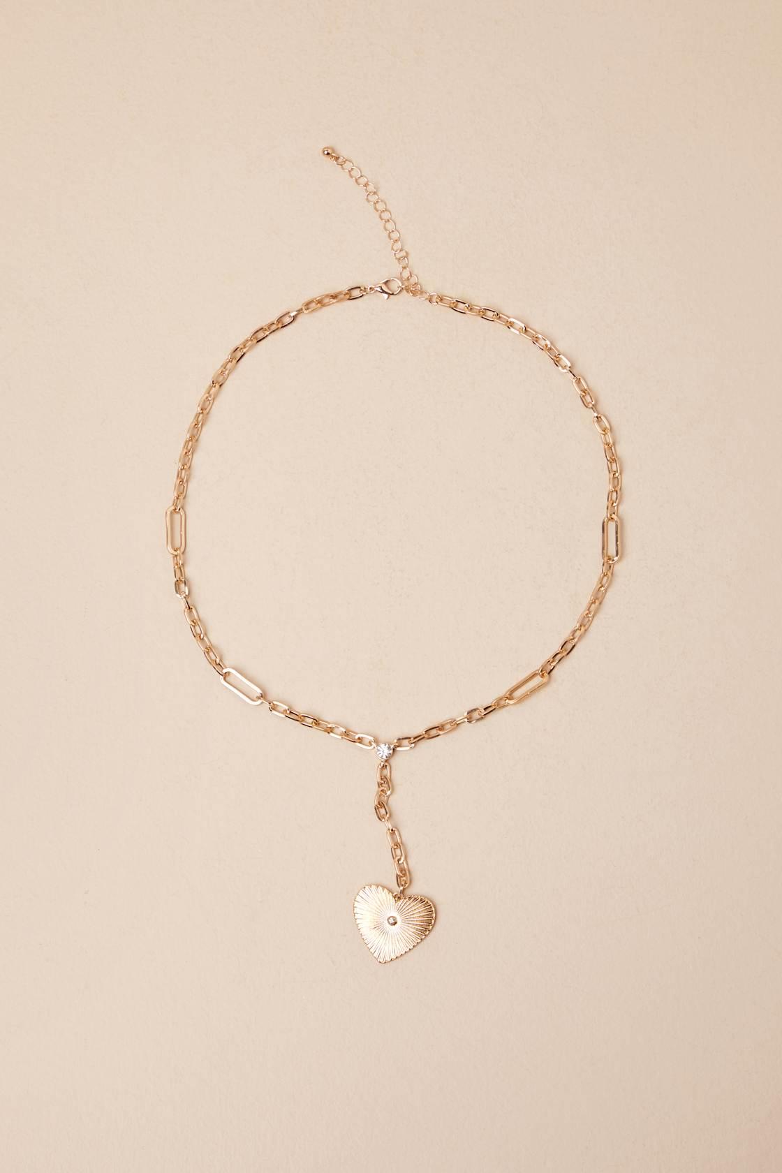 Glowing Affection Gold Heart Necklace Product Image