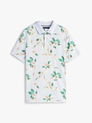 Regular Fit Tropical Floral Print Polo Product Image