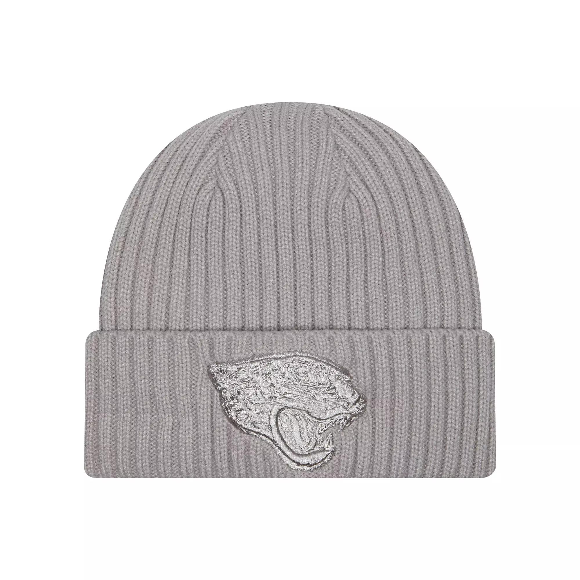 Men's New Era Gray Jacksonville Jaguars Color Pack Cuffed Knit Hat, Grey Product Image