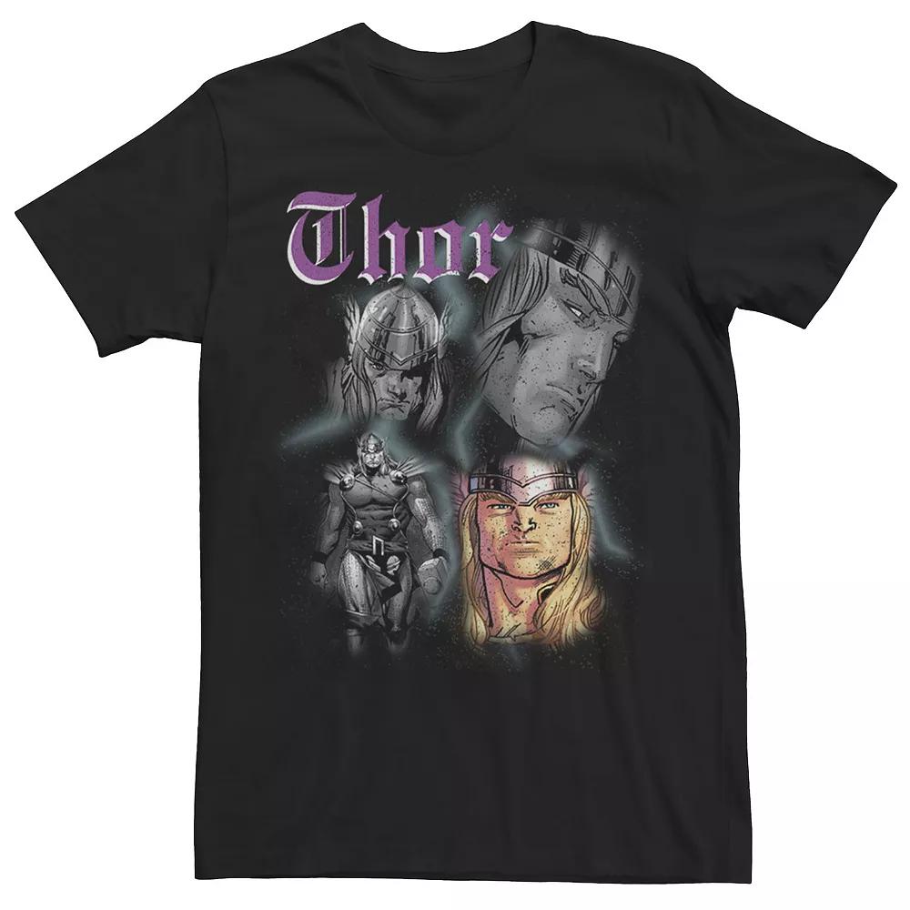 Men's Marvel Thor Homage Poster Graphic Tee, Size: Large, Black Product Image