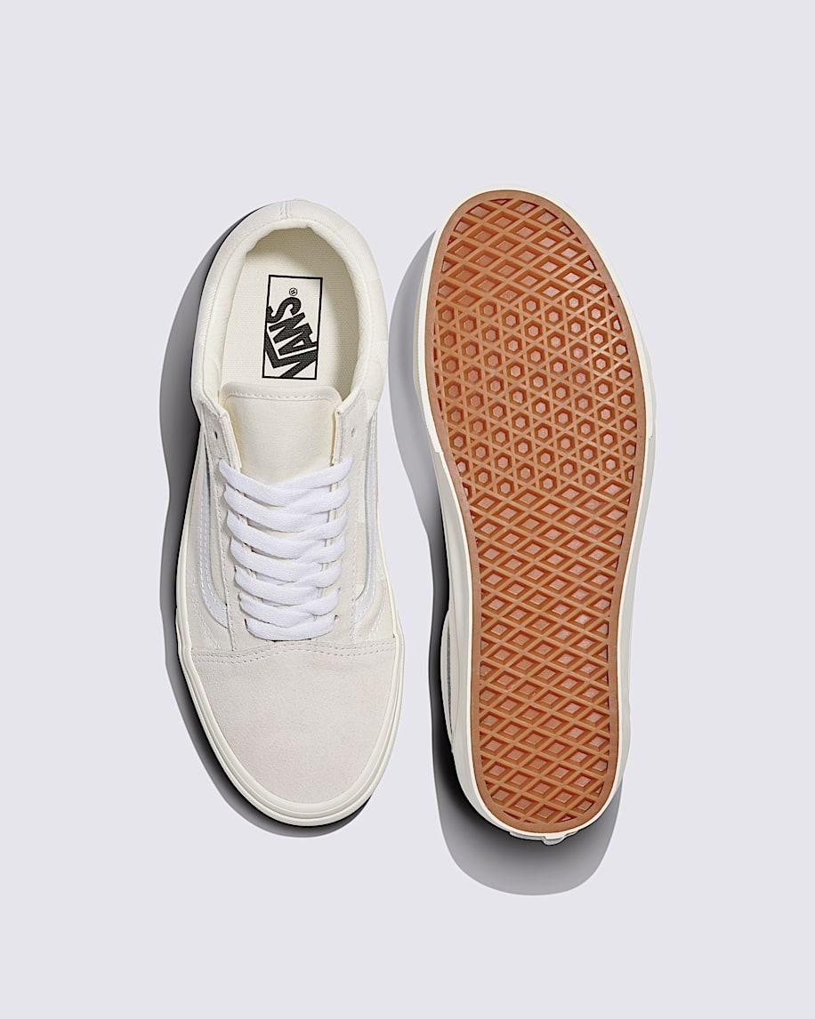 Old Skool Checkerboard Shoe in Beige| Vans US Product Image