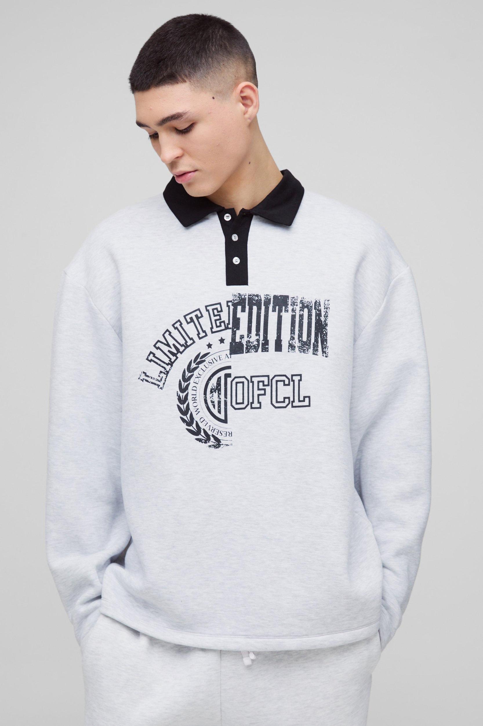 Oversized Limited Edition Graphic Rugby Polo | boohooMAN USA Product Image