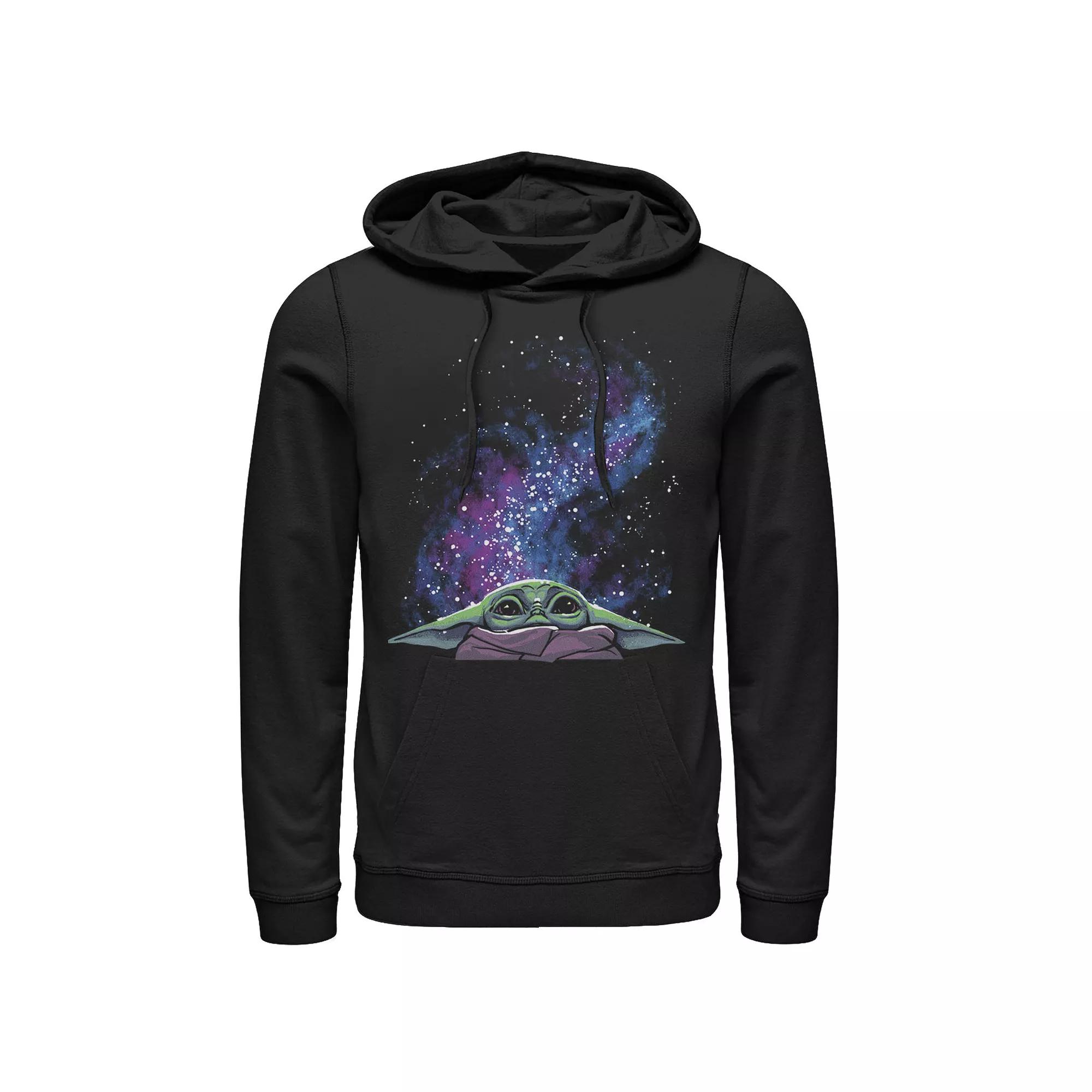 Men's Star Wars: The Mandalorian The Child Galaxy Big Face Hoodie,  Product Image