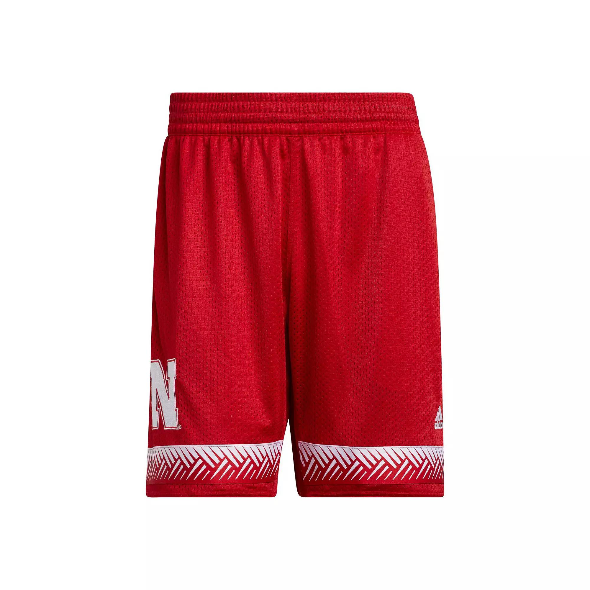 Men's adidas Scarlet Nebraska Huskers Swingman Replica Basketball Shorts,  Product Image