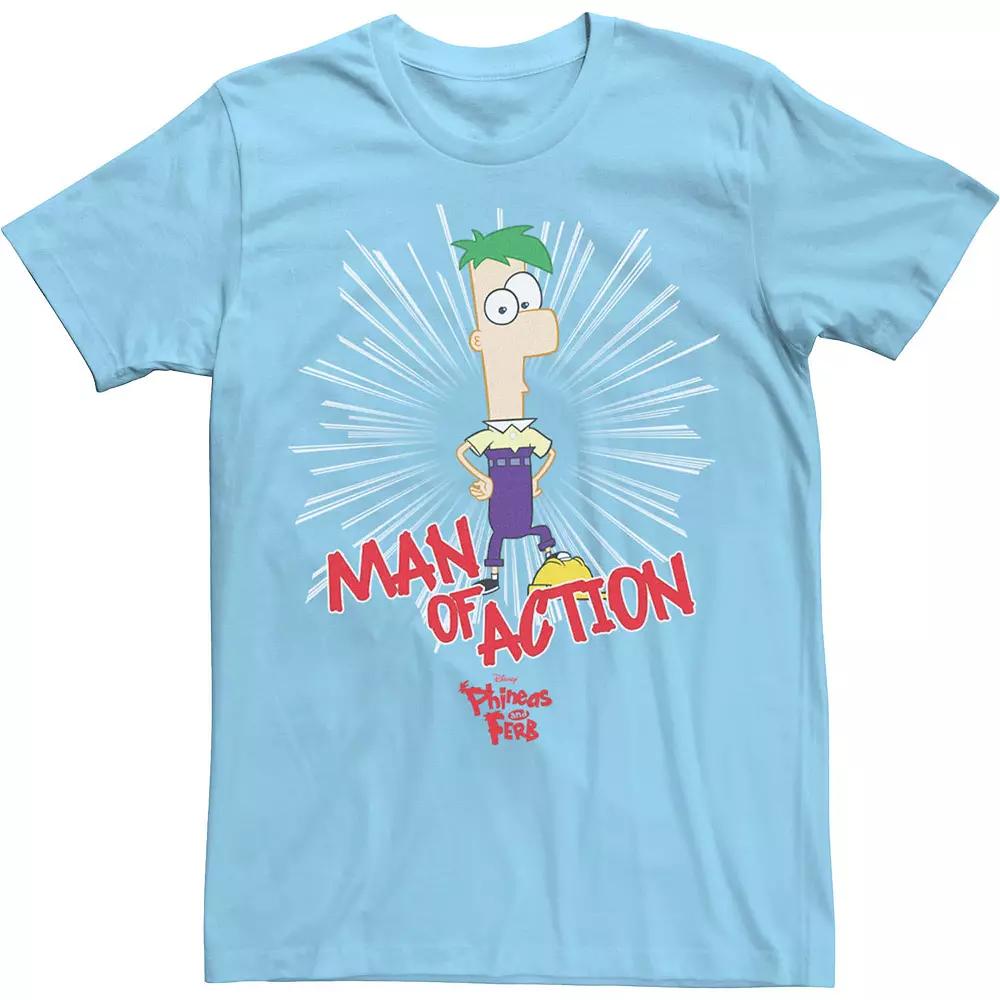 Disney's Phineas And Ferb Men's Man Of Action Tee,  Product Image