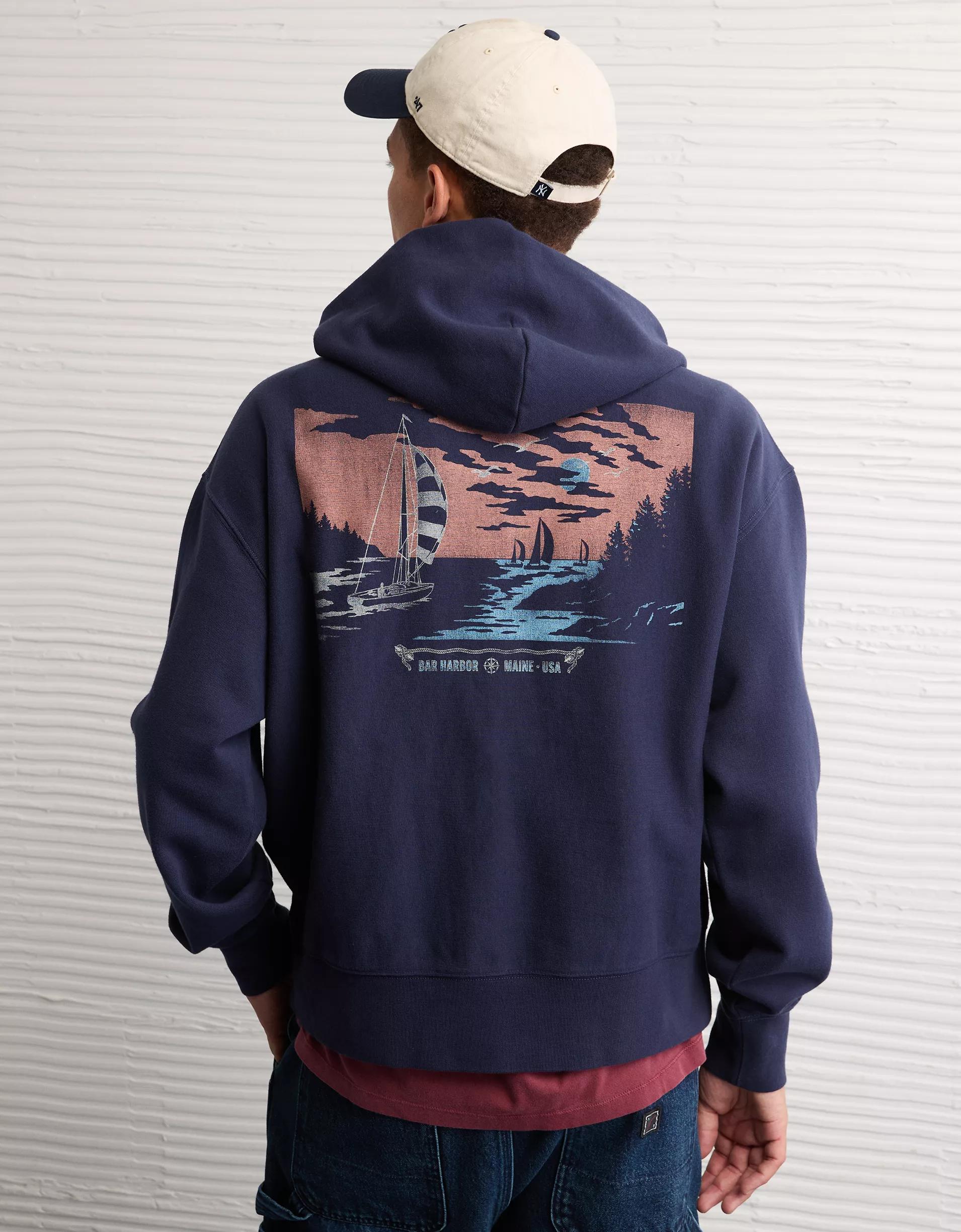 AE Laidback Luxe Heavyweight Destination Graphic Hoodie Product Image
