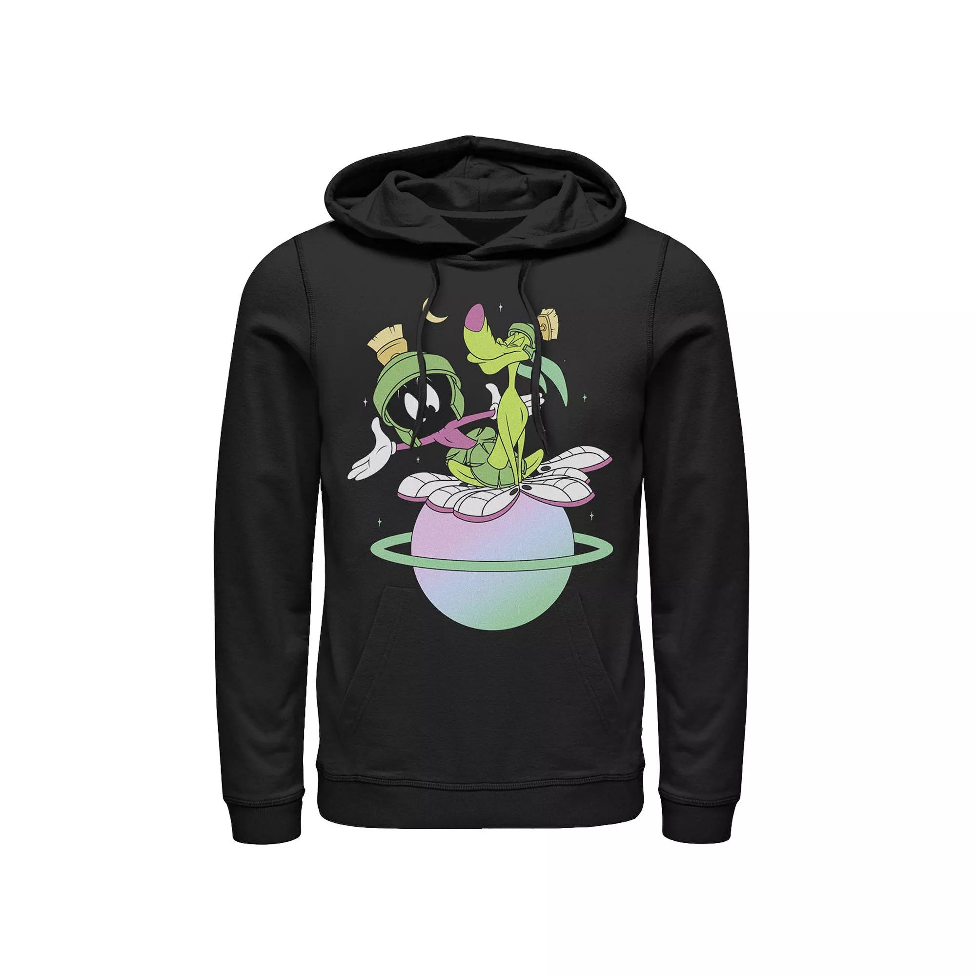 Men's Looney Tunes Characters Marvin And K-9 Planet Colorful Hoodie,  Product Image