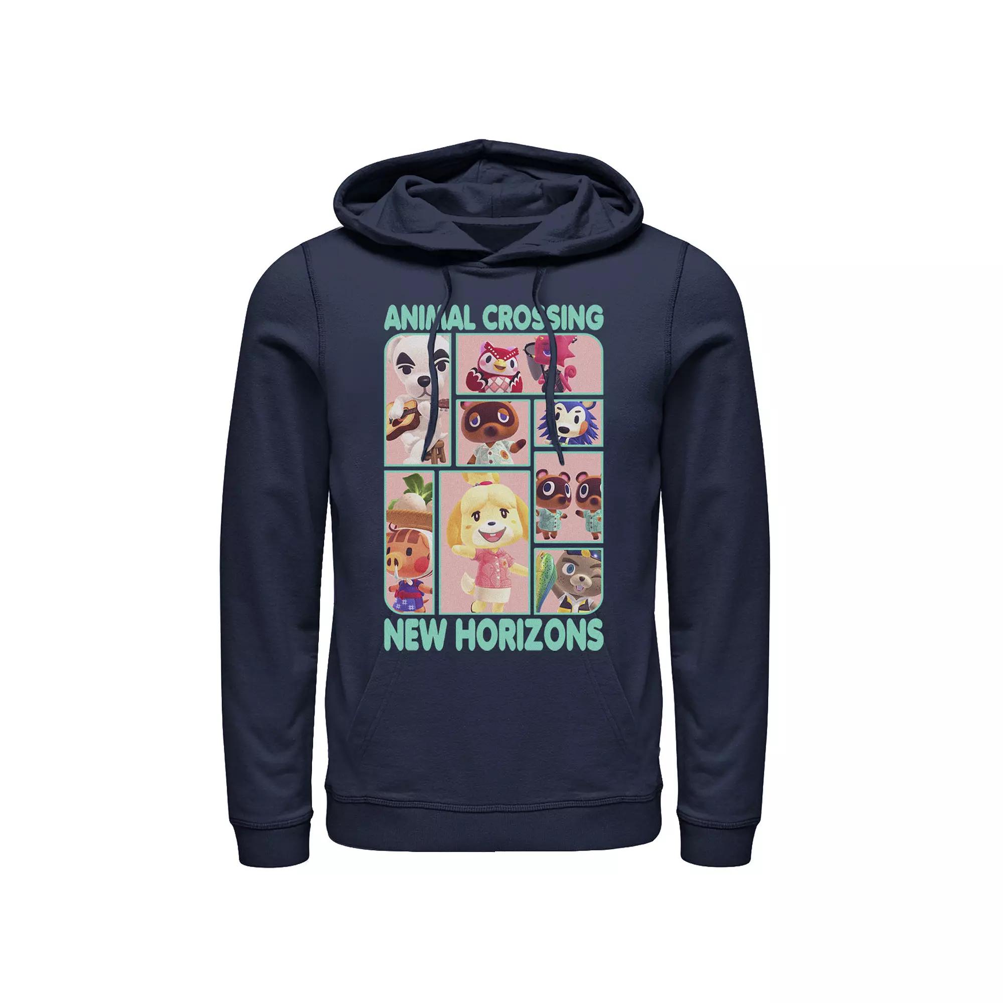 Men's Animal Crossing New Horizons Group Box Up Hoodie, Size: Small, Blue Product Image