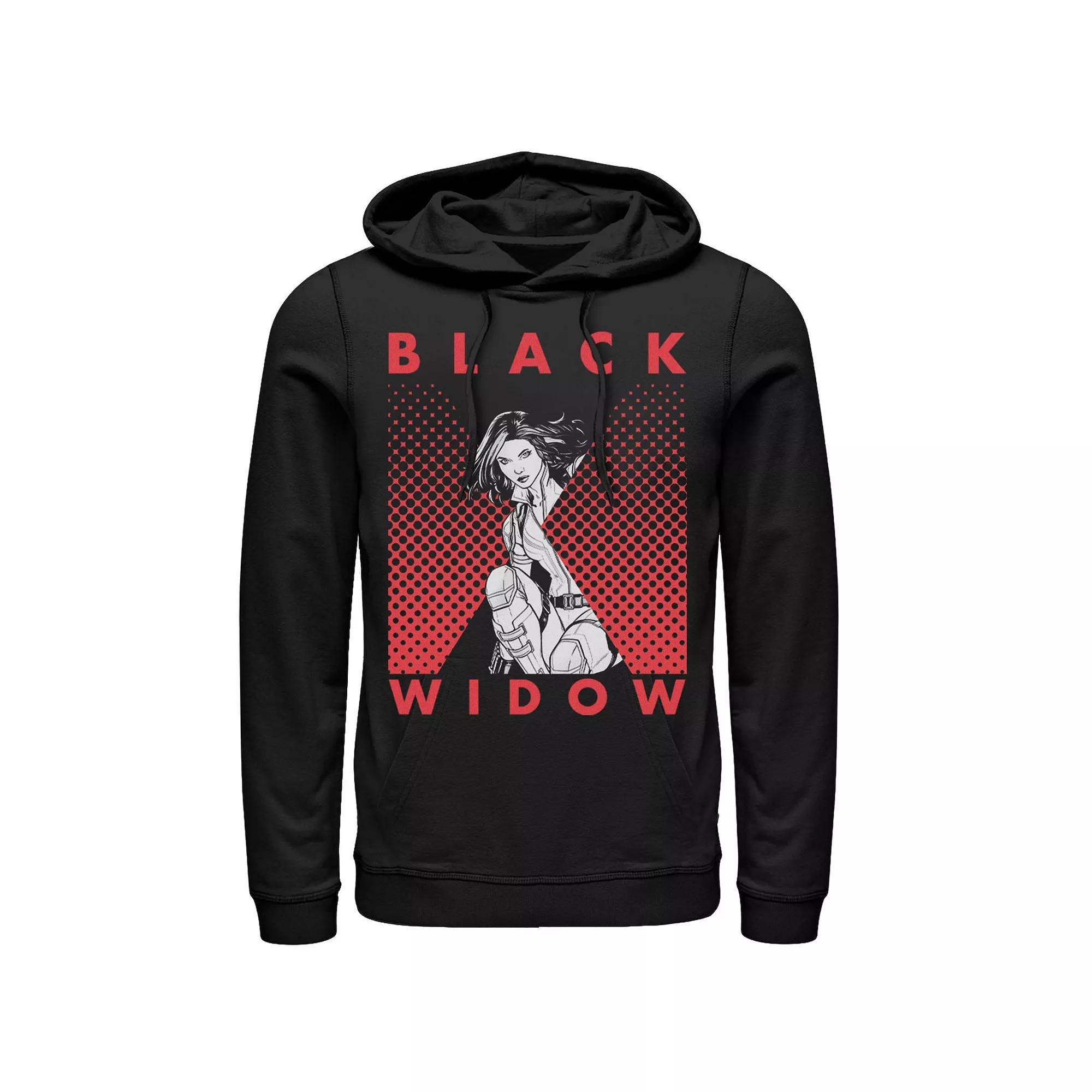 Men's Marvel Black Widow Halftone Hoodie,  Product Image