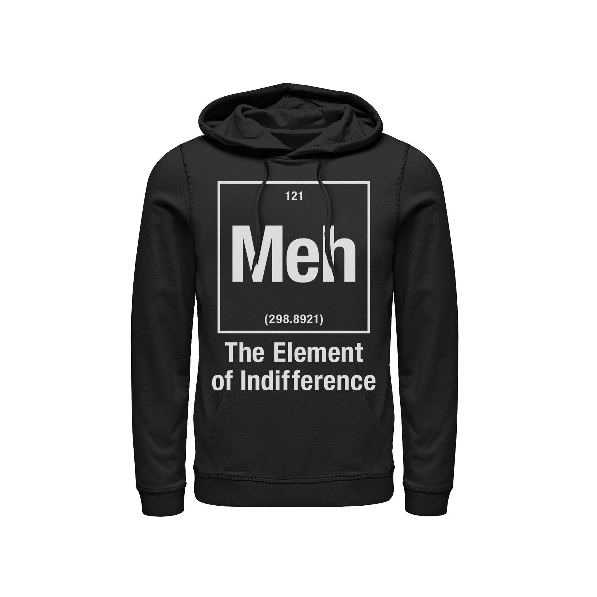 Men's Meh Element of Indifference Periodic Table Science Pullover Hoodie,  Product Image