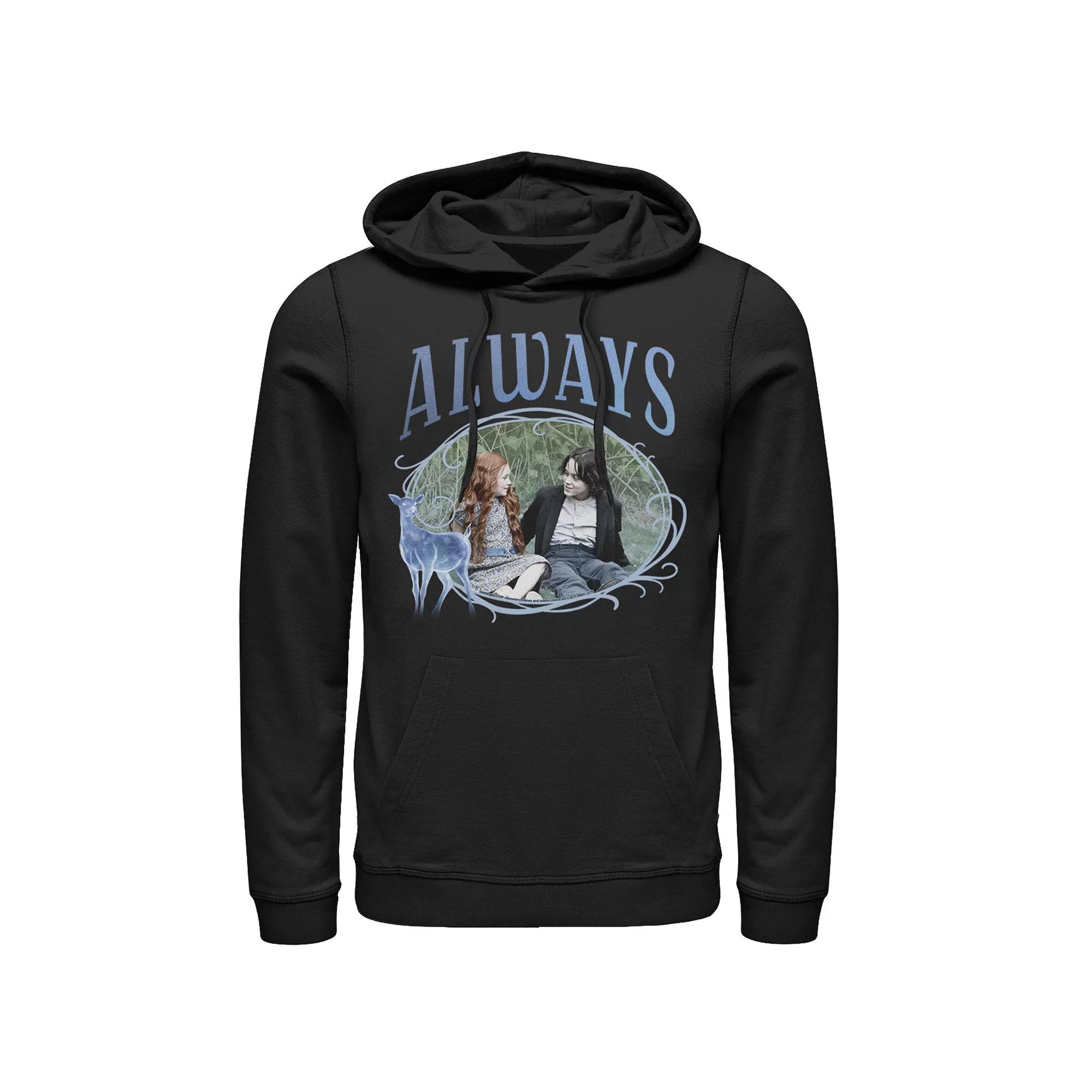 Men's Harry Potter Snape And Lily Always Patronus Hoodie, Size: Small, Black Product Image