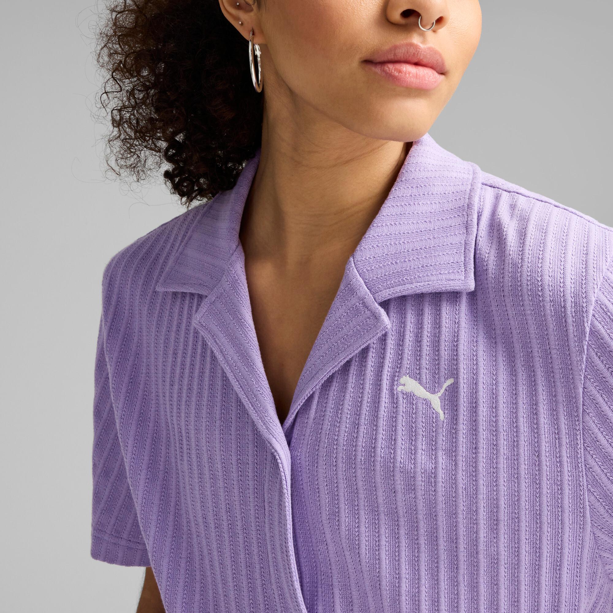 PUMA WARDROBE ESSENTIALS Women's Pointelle Shirt Product Image