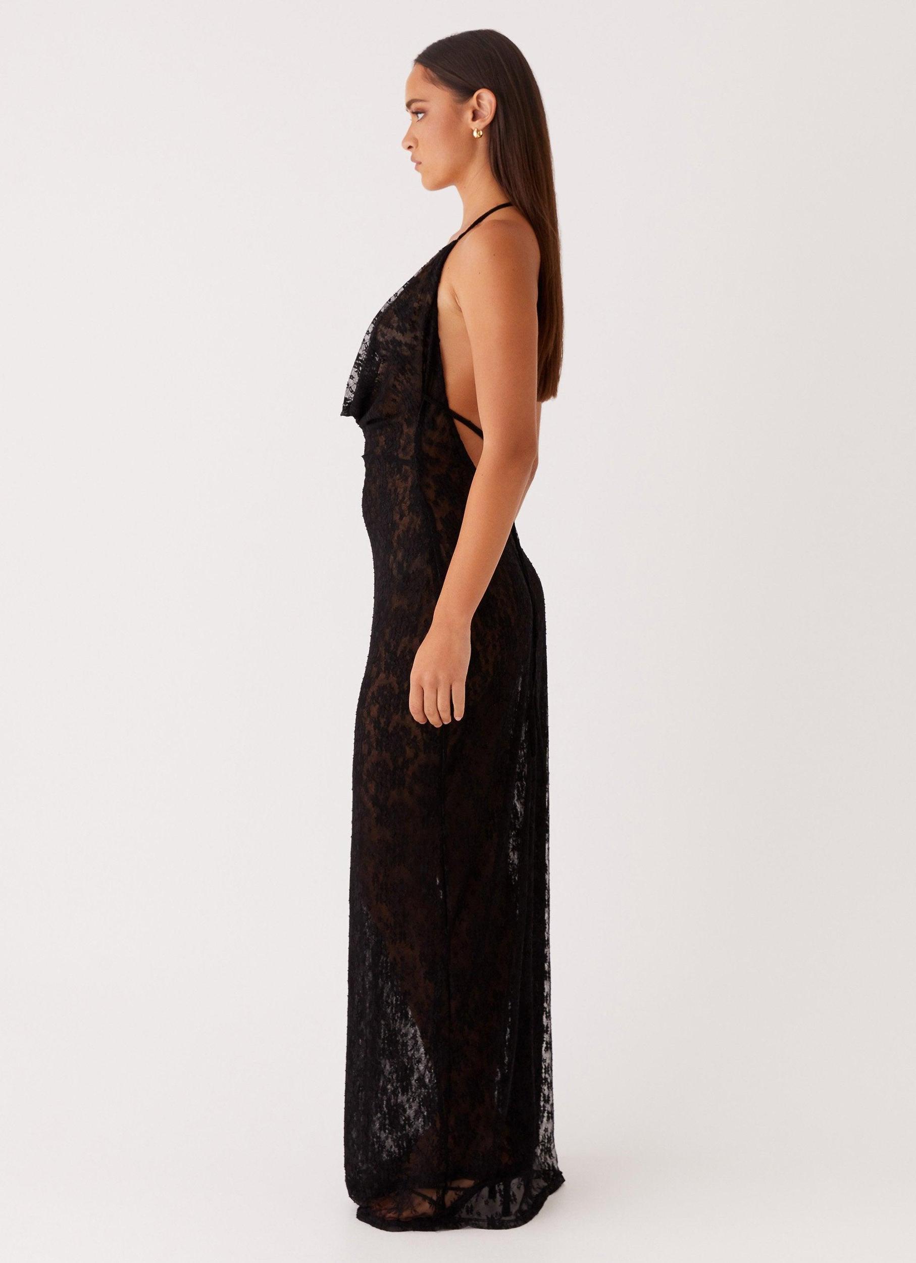 Champagne Coastline Maxi Dress - Black Product Image