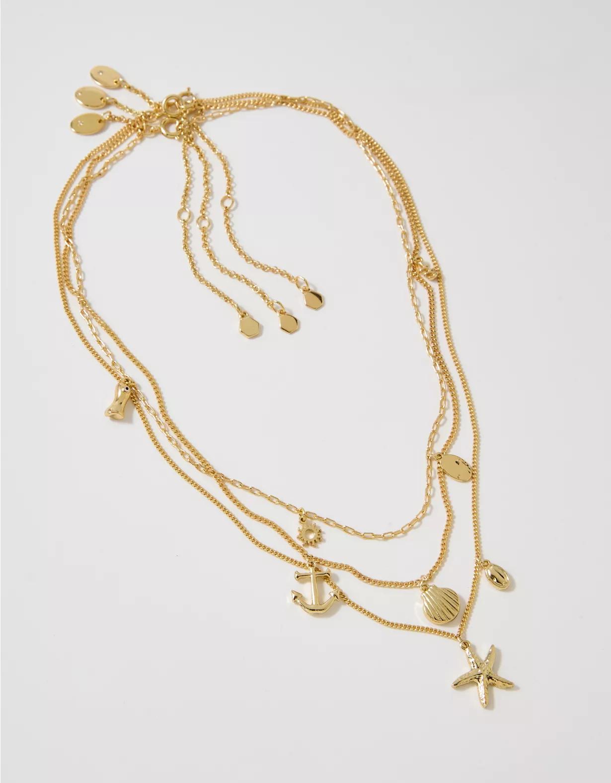 Aerie Ocean Charm Layered Necklace Product Image