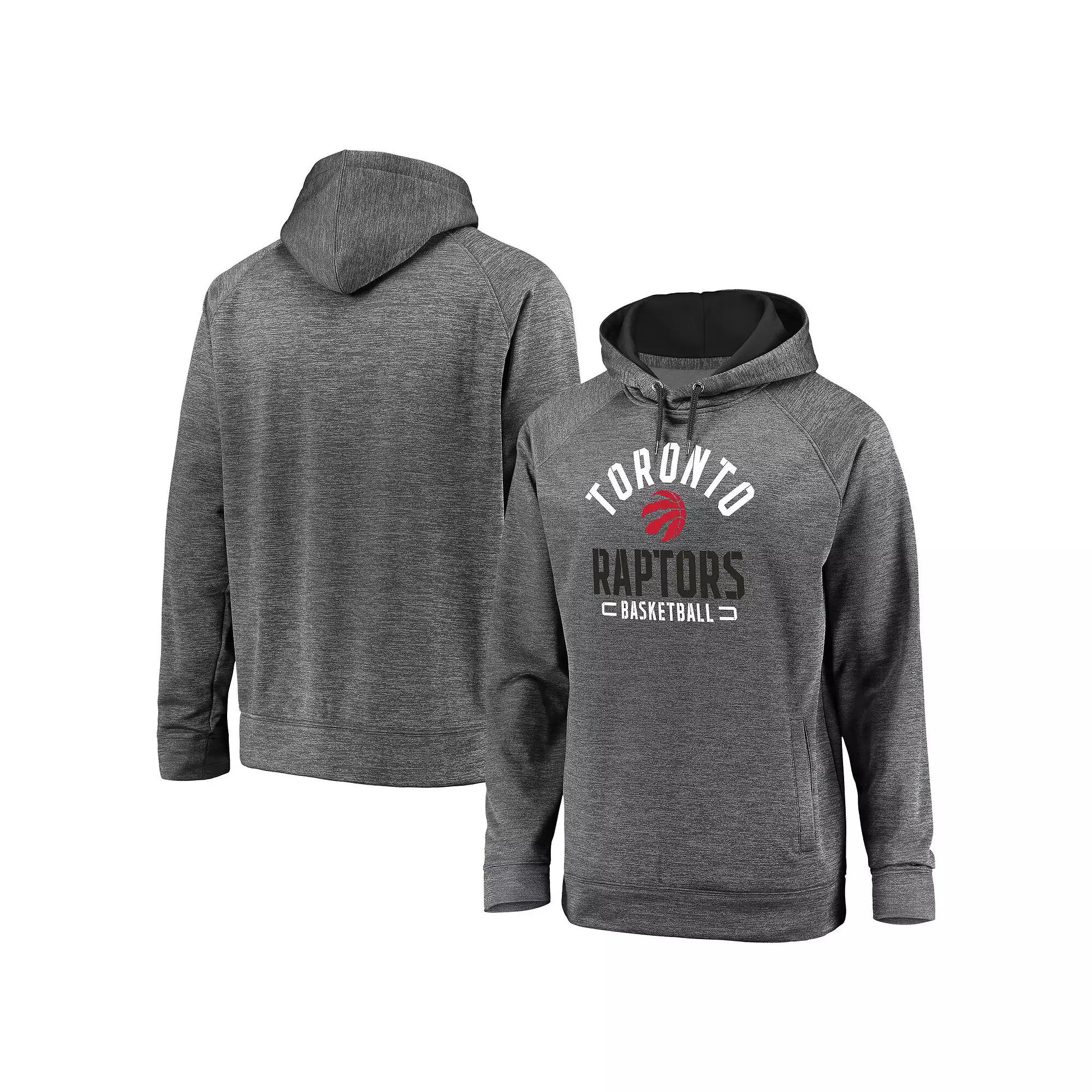 Men's Fanatics Branded Gray Toronto Raptors Big & Tall Battle Charged Raglan Pullover Hoodie, Size: 2XB, Rpt Grey Product Image