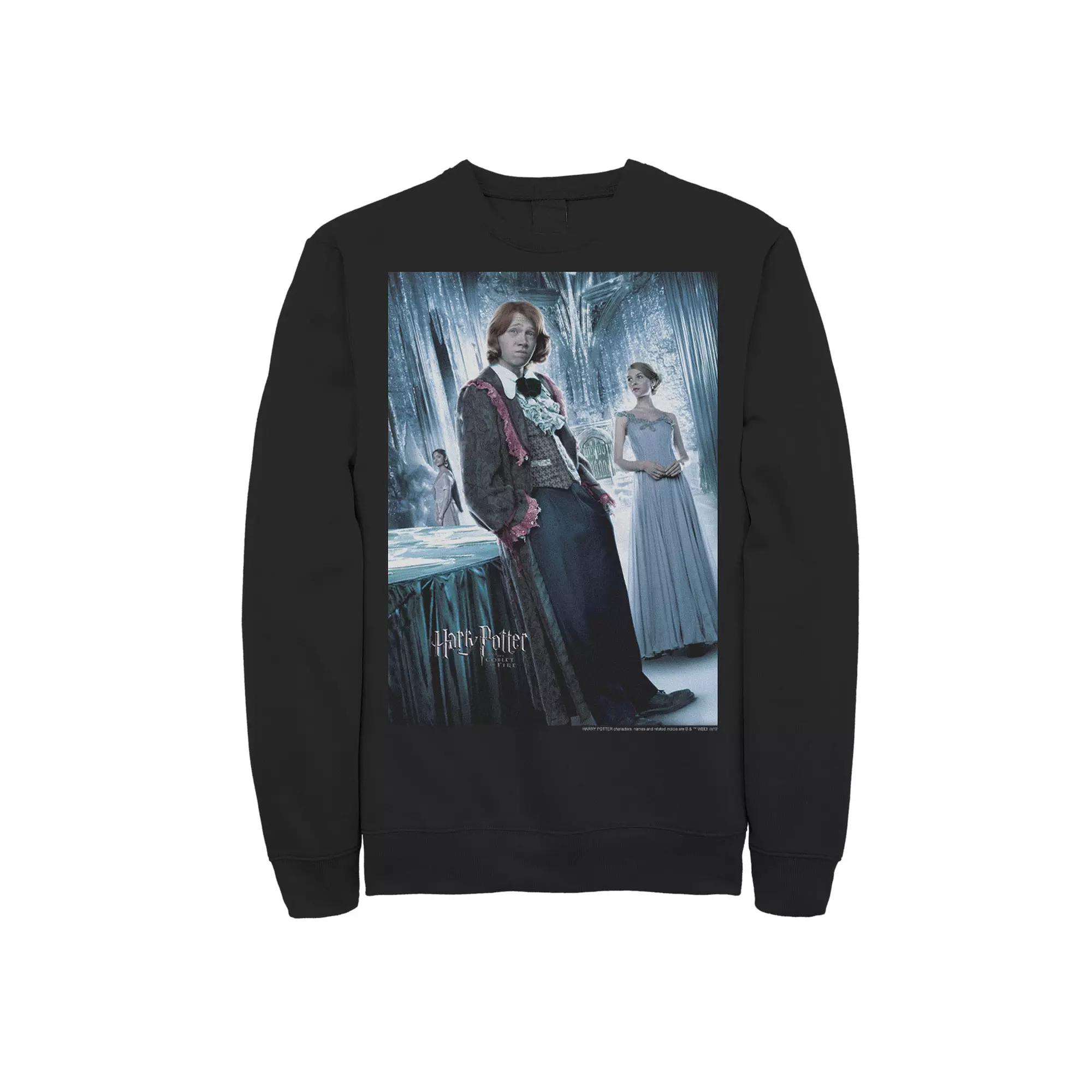 Men's Harry Potter Goblet Of Fire Ron Yule Ball Character Poster Fleece Graphic Pullover,  Product Image