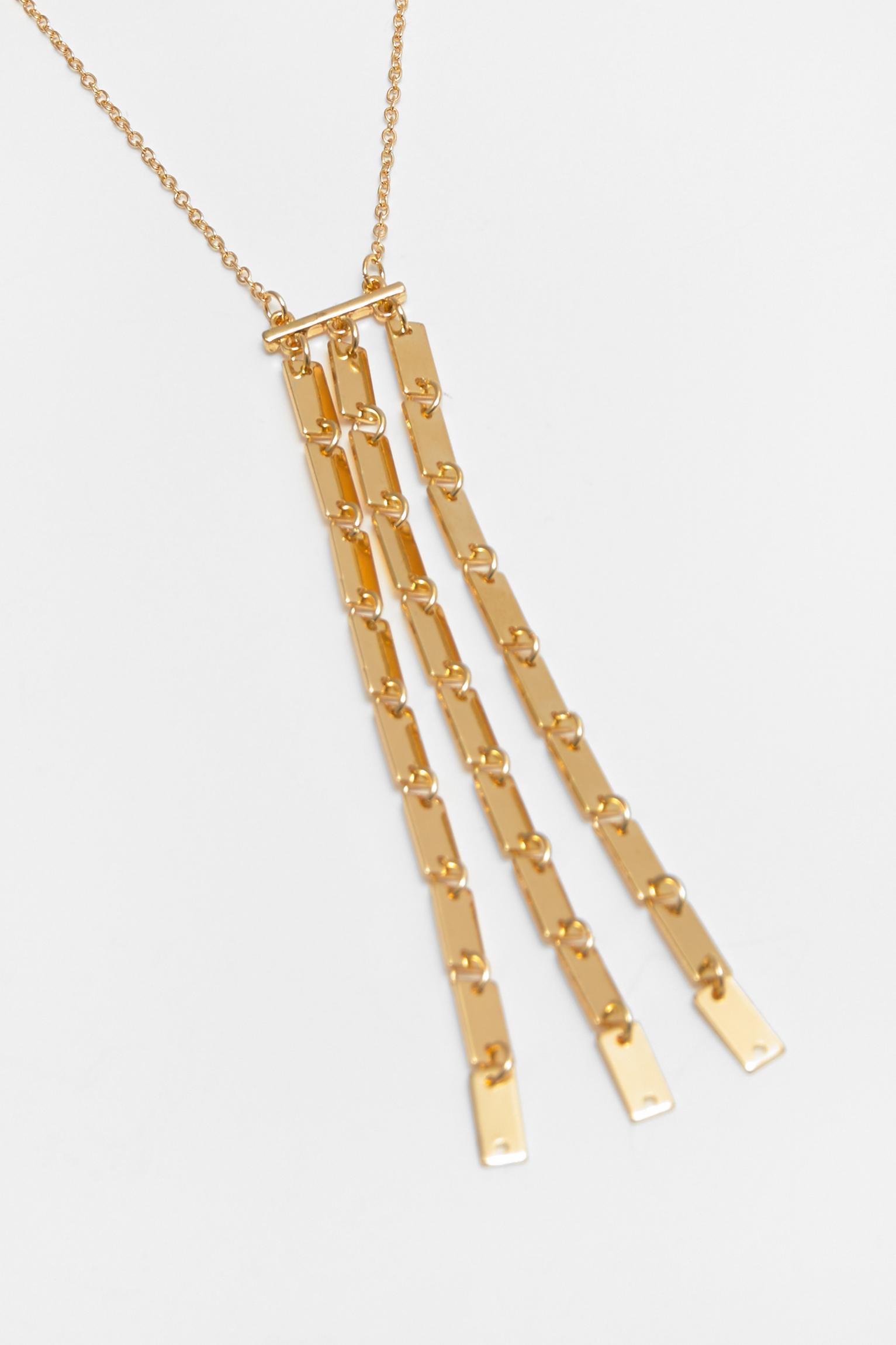 Long metallic necklace Product Image