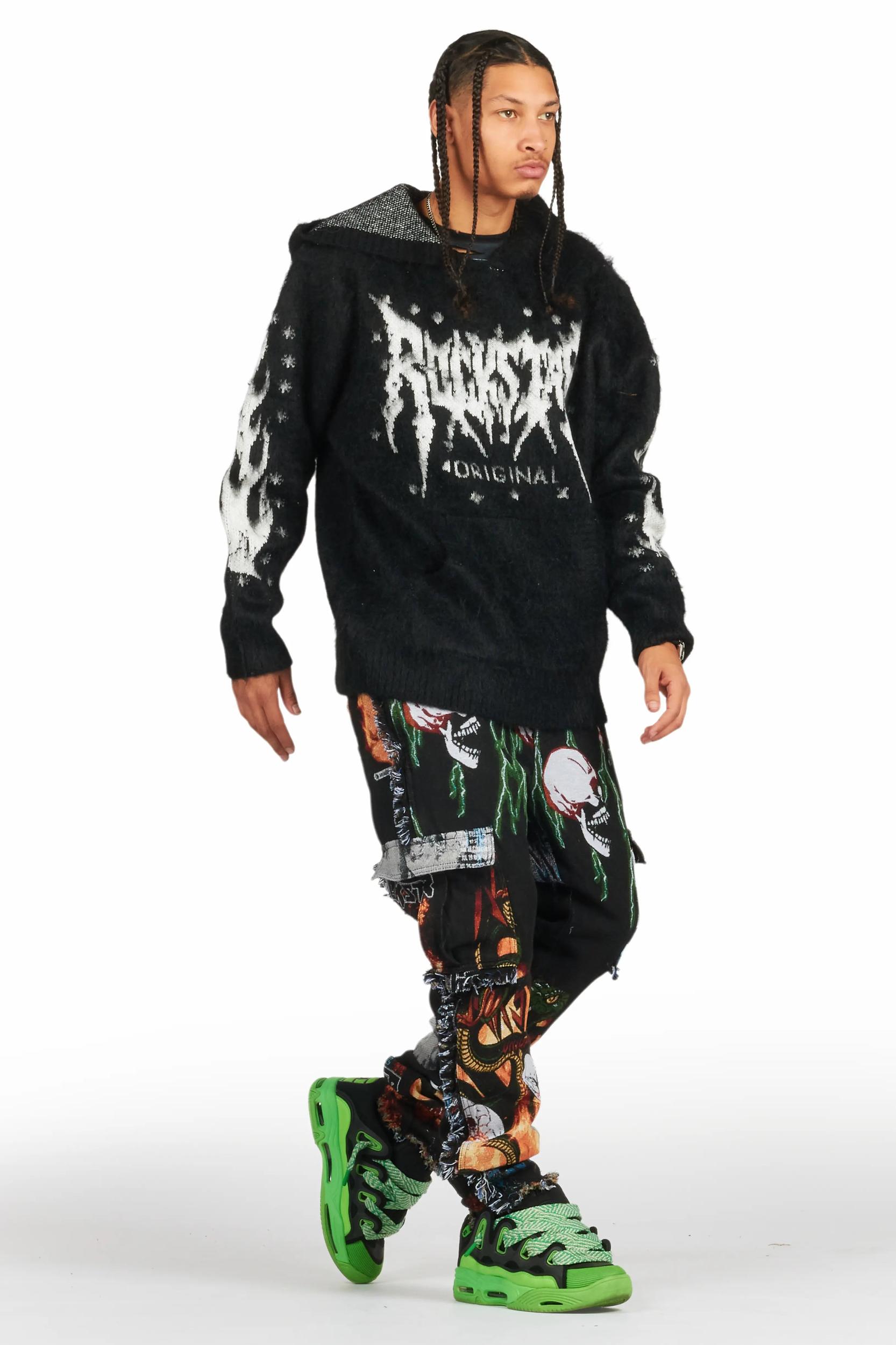 Zarin Black/Multi Tapestry Slim Fit Jean Male Product Image