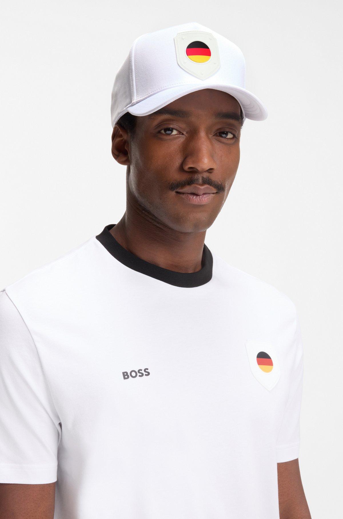 Logo cap in lustrous twill with country-flag badge Product Image