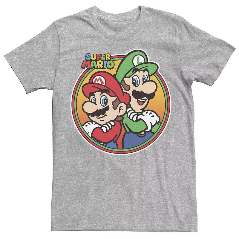 Men's Nintendo Super Mario & Luigi Brothers Circle Tee,  Product Image