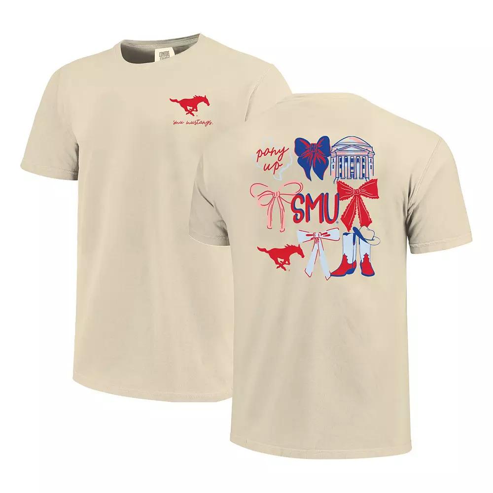 Women's Comfort Colors Cream SMU Mustangs Coquette T-Shirt, Size: 3XL, Nc2 Beige Product Image