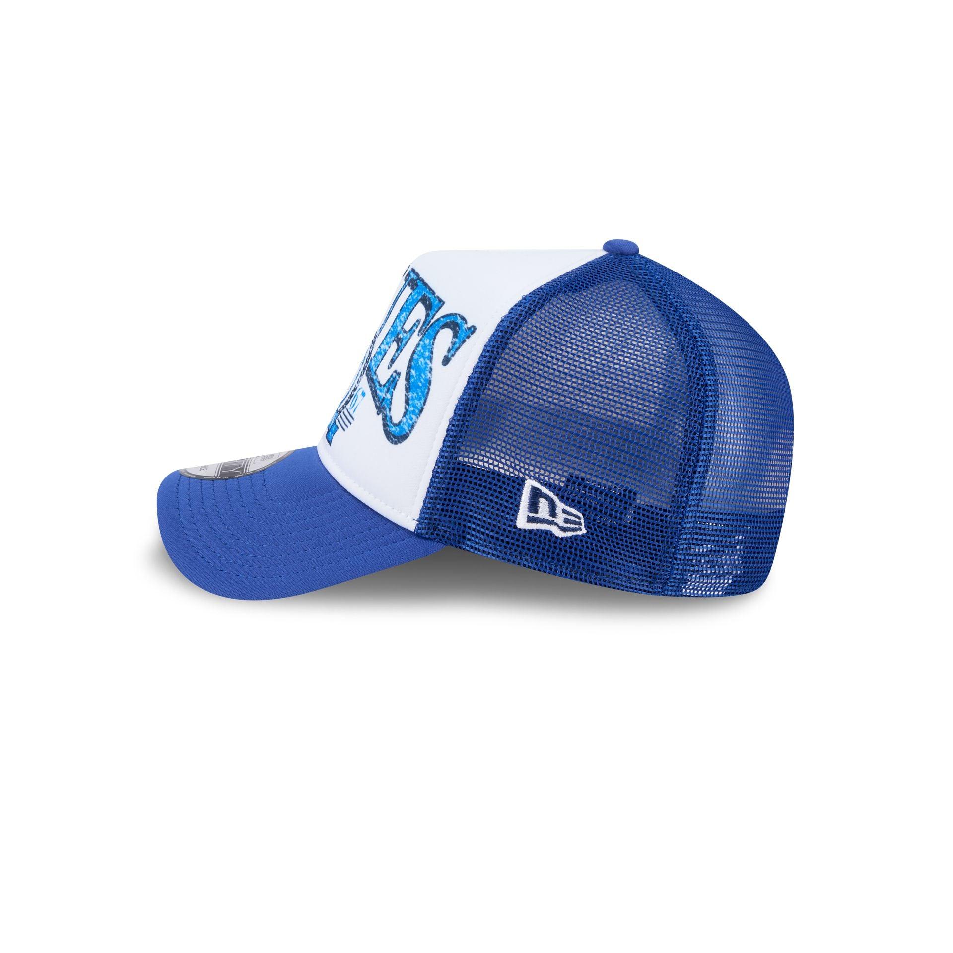 St. Louis Blues Distressed 9FORTY A-Frame Trucker Hat Male Product Image