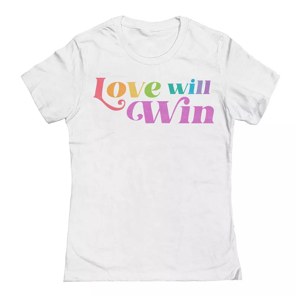 Junior's Grayson Threads The Label Love Will Win Pride Graphic Tee, Women's,  Product Image