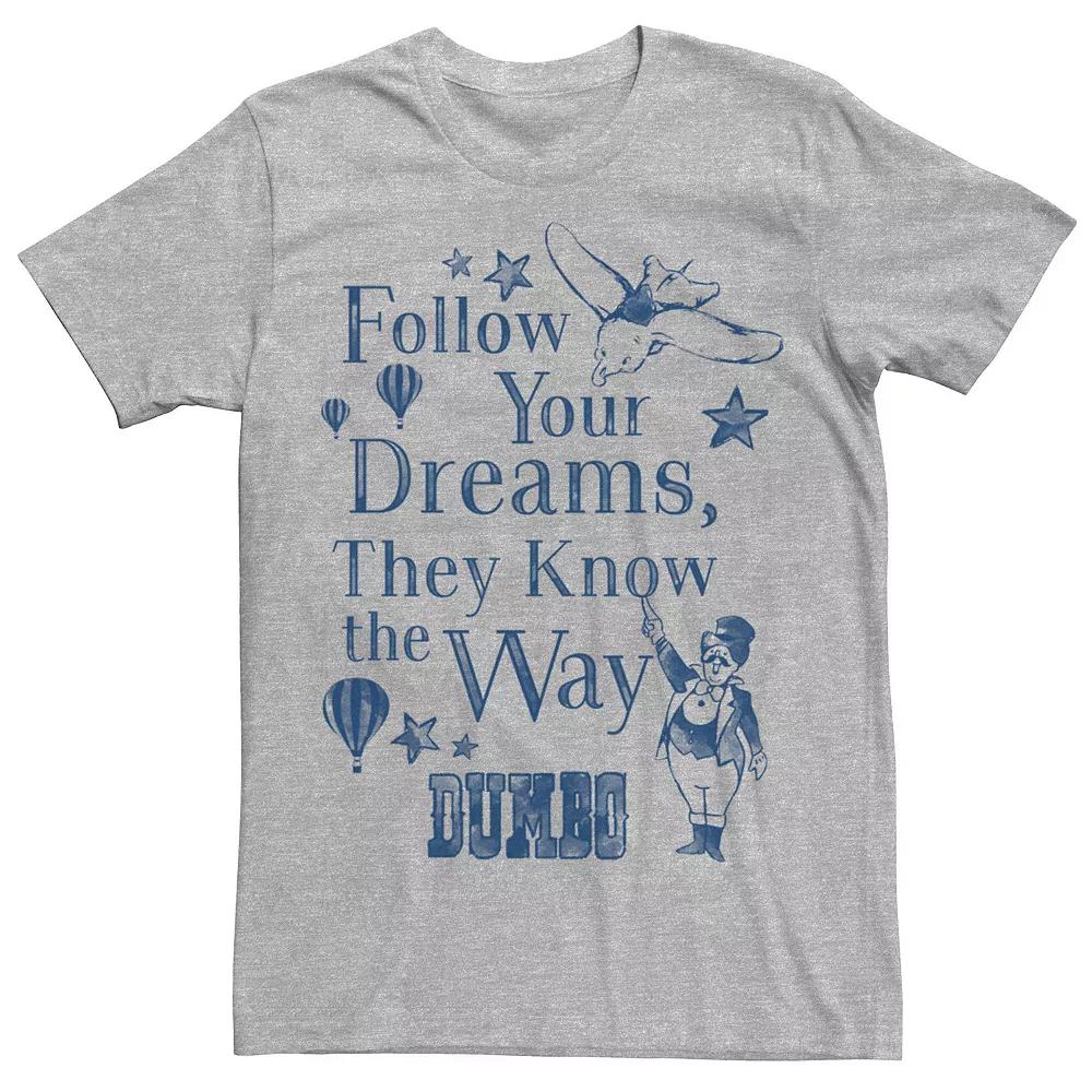 Disney's Dumbo Follow Your Dreams Vintage Poster Men's Tee,  Product Image