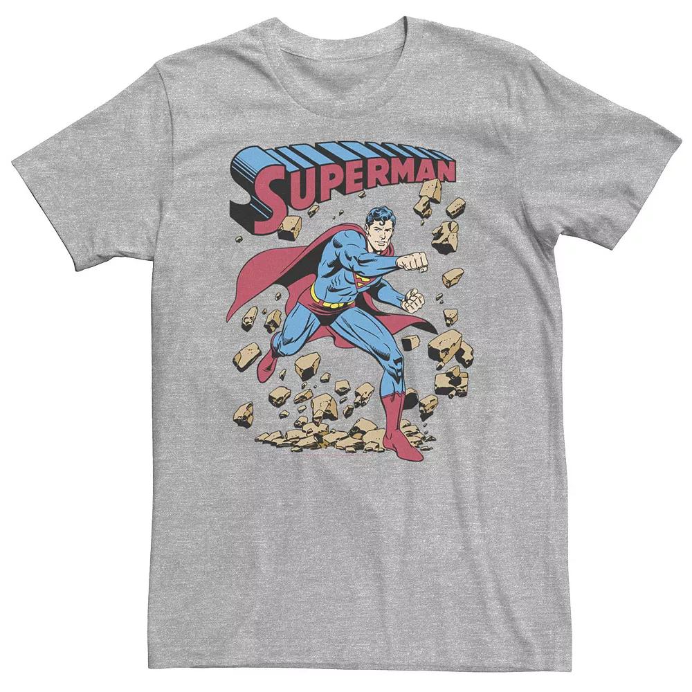 Big & Tall DC Comics Superman Smash Rocks Vintage Poster Tee, Men's,  Product Image