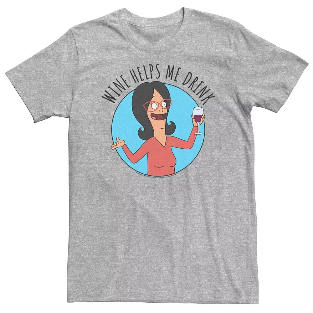 Men's Bobs Burgers Linda Wine Helps Me Drink Tee,  Product Image