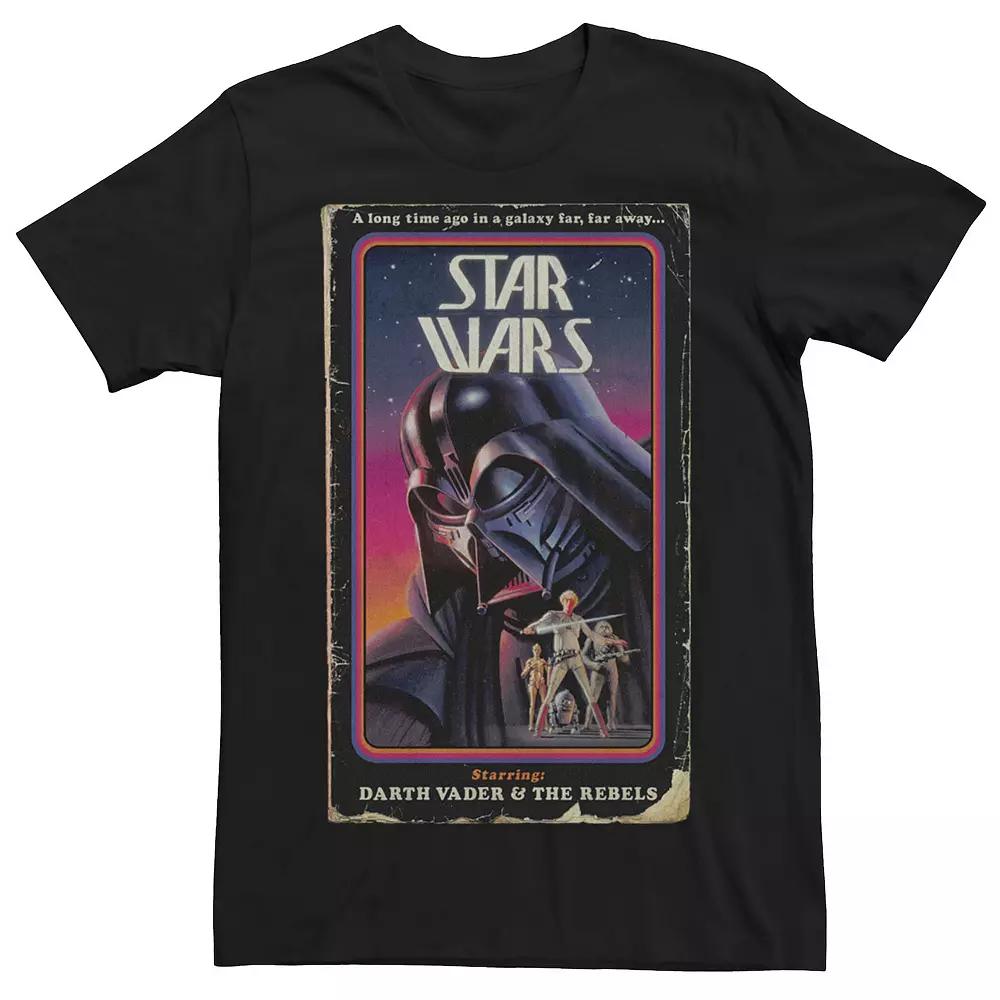 Big & Tall Star Wars Darth Vader Vintage Video Cover Z1 Tee, Men's,  Product Image