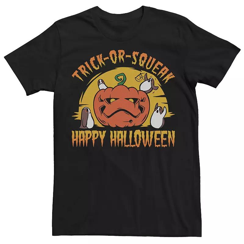 Men's Star Wars Porgs Jack-O-Lantern Halloween Text Poster Tee,  Product Image