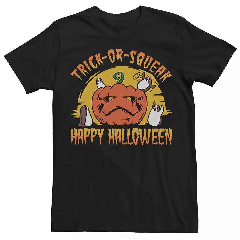 Men's Star Wars Porgs Jack-O-Lantern Halloween Text Poster Tee,  Product Image