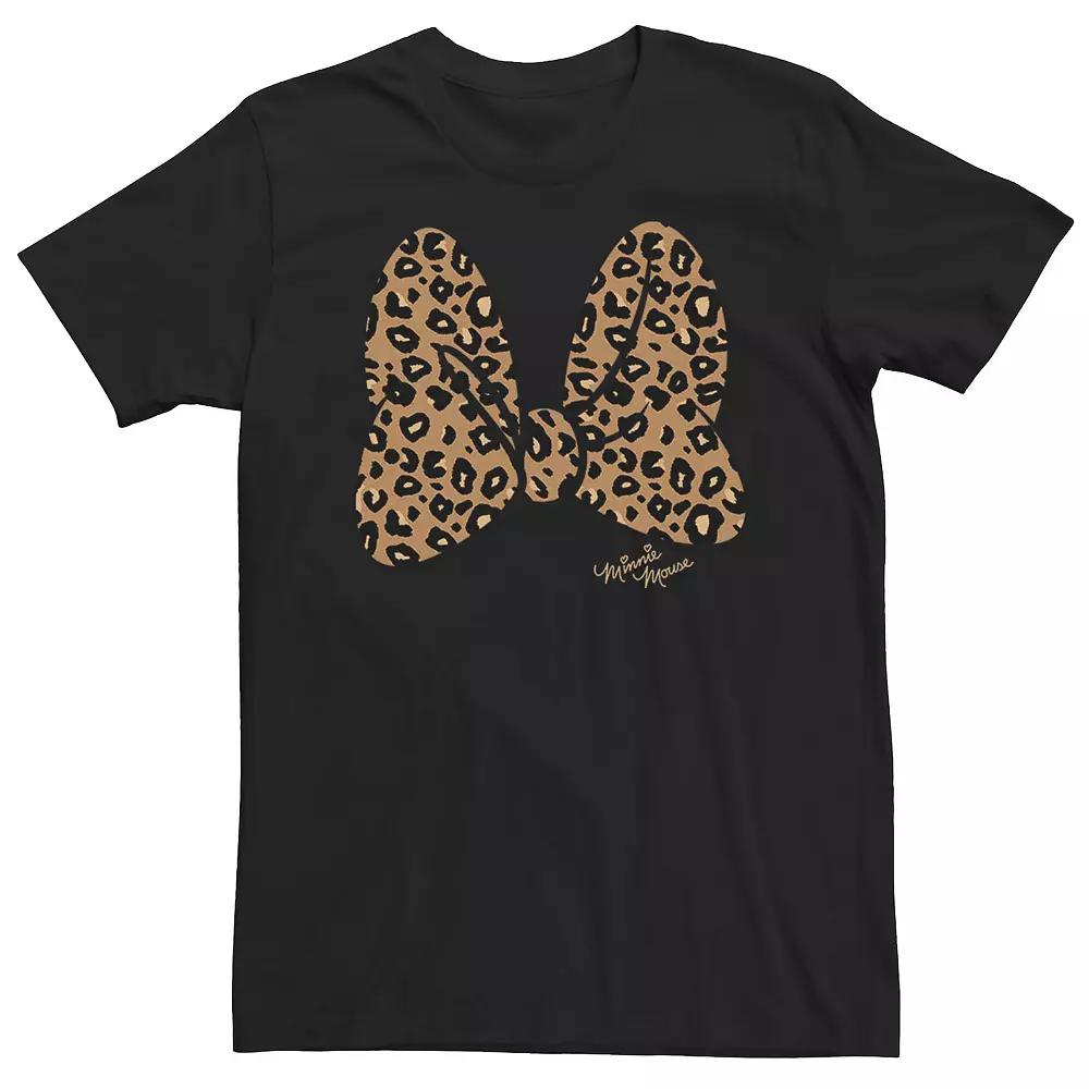 Disney's Minnie Mouse Big & Tall Leopard Print Bow Tee, Men's,  Product Image
