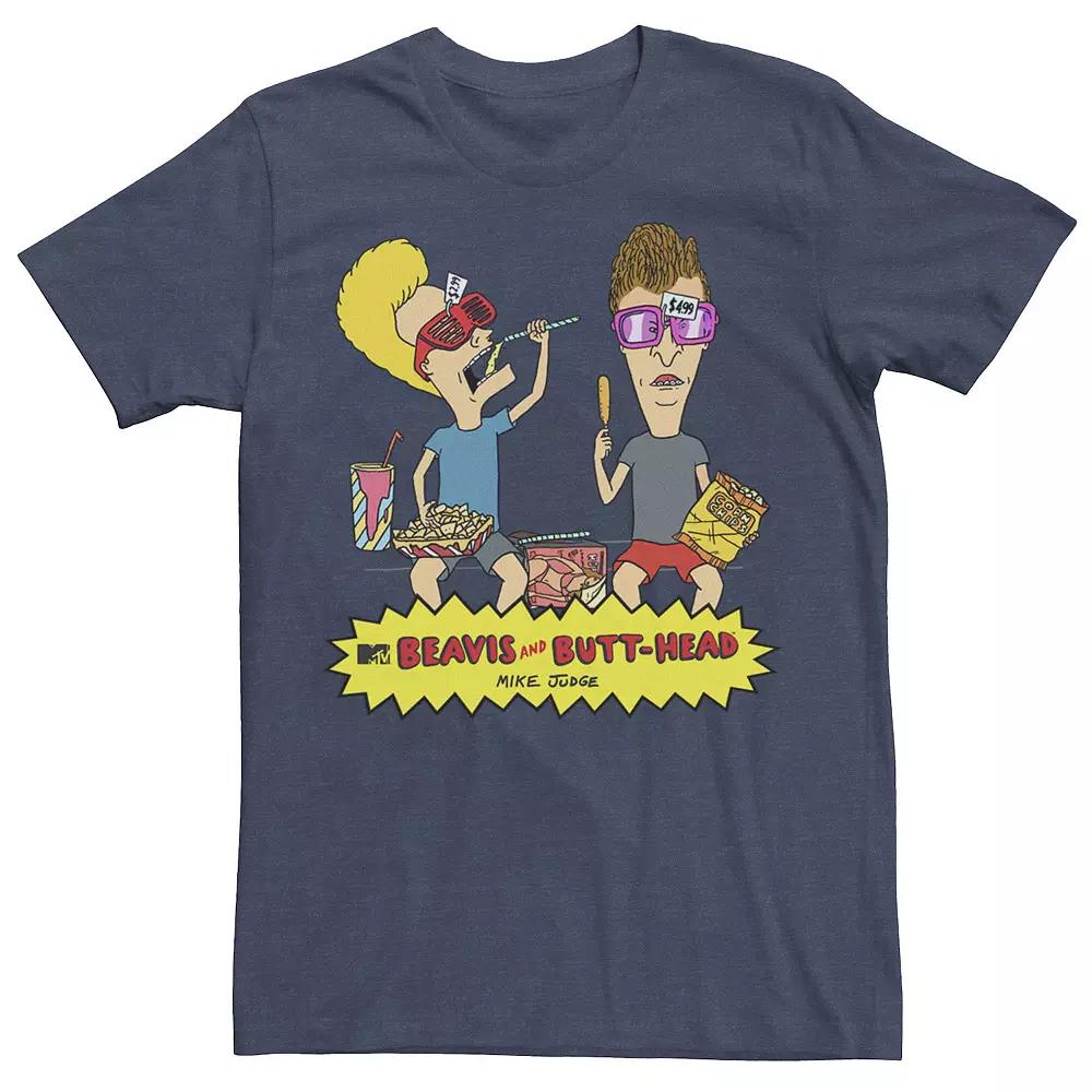 Men's Beavis & Butthead Snacks On The Curb Logo Tee,  Product Image