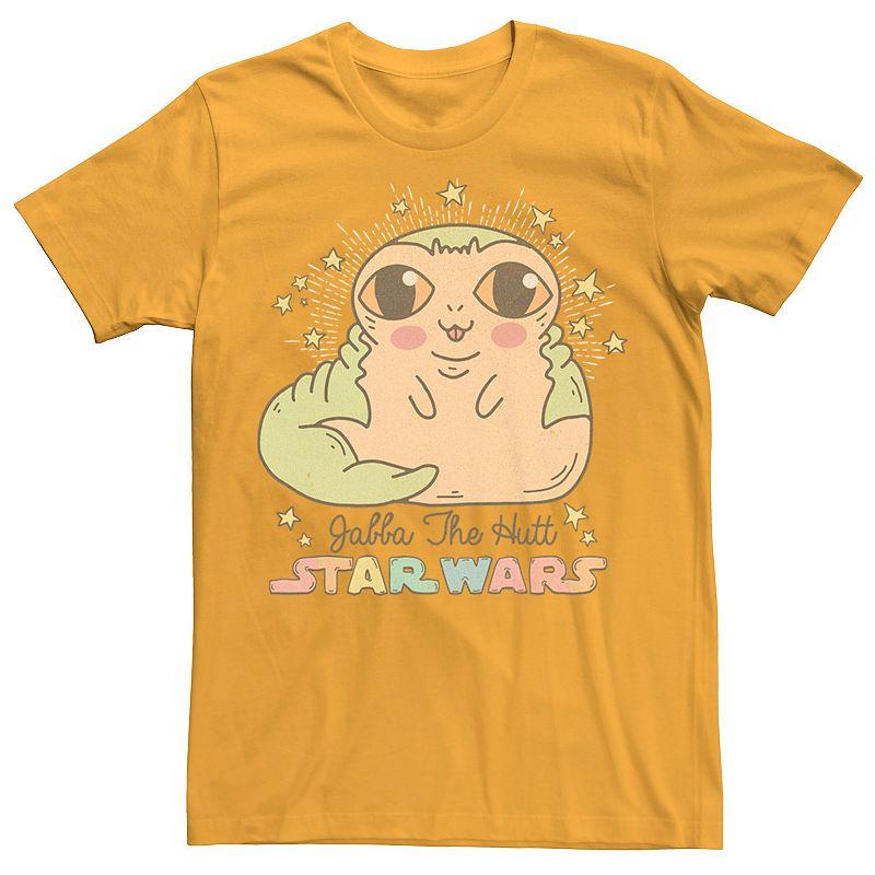 Men's Star Wars Cute Cartoon Jabba The Hutt Tee, Size: 3XL, Gold Product Image