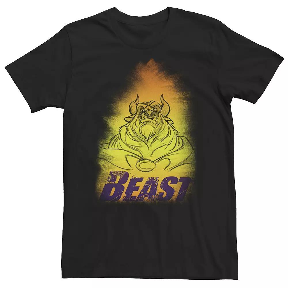 Big & Tall Disney Beauty And The Beast Glowing Beast Portrait Tee, Men's,  Product Image