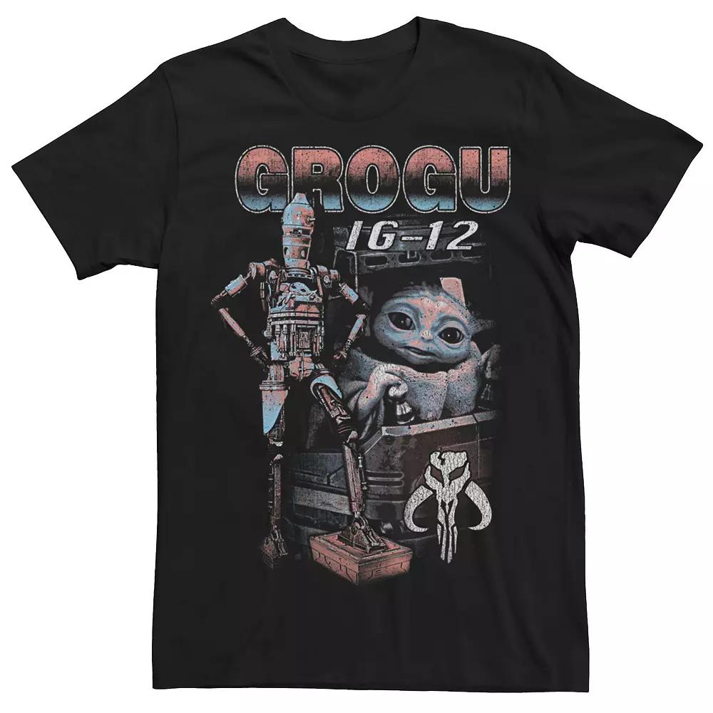 Men's Star Wars The Mandalorian Grogu IG-12 Portrait Graphic Tee,  Product Image