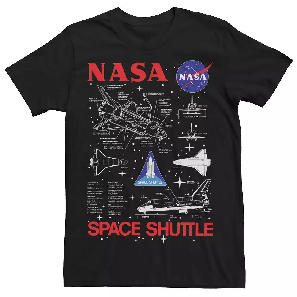 Men's NASA Space Shuttle Schematics Tee,  Product Image