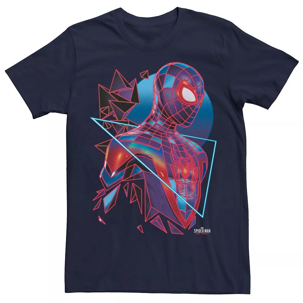 Men's Marvel Spider-Man Miles Morales Retro Poly Profile Tee,  Product Image