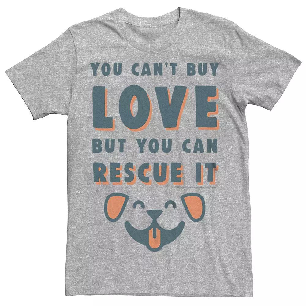 Big & Tall "You Can Rescue Love" Dog Lover Graphic Tee, Men's,  Product Image