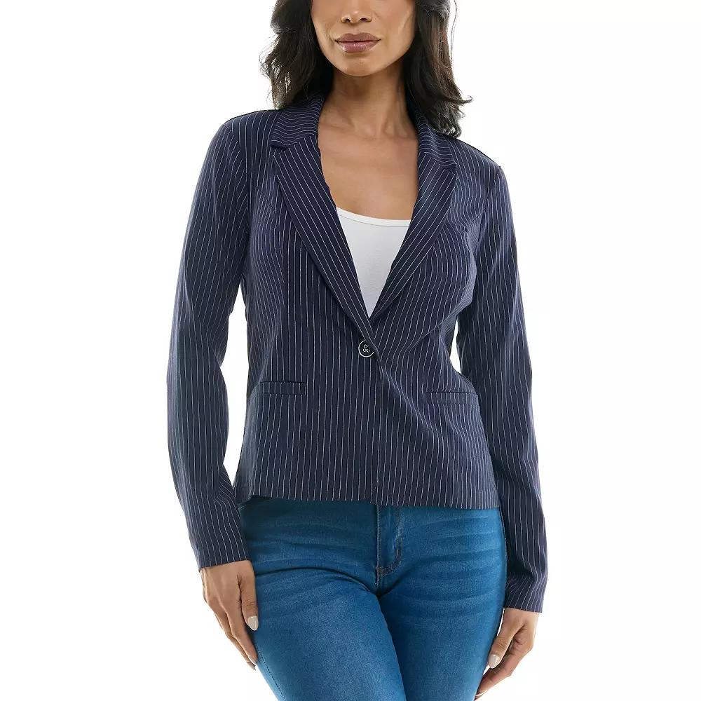 Women's Nina Leonard Cropped Stripe Blazer,  Product Image