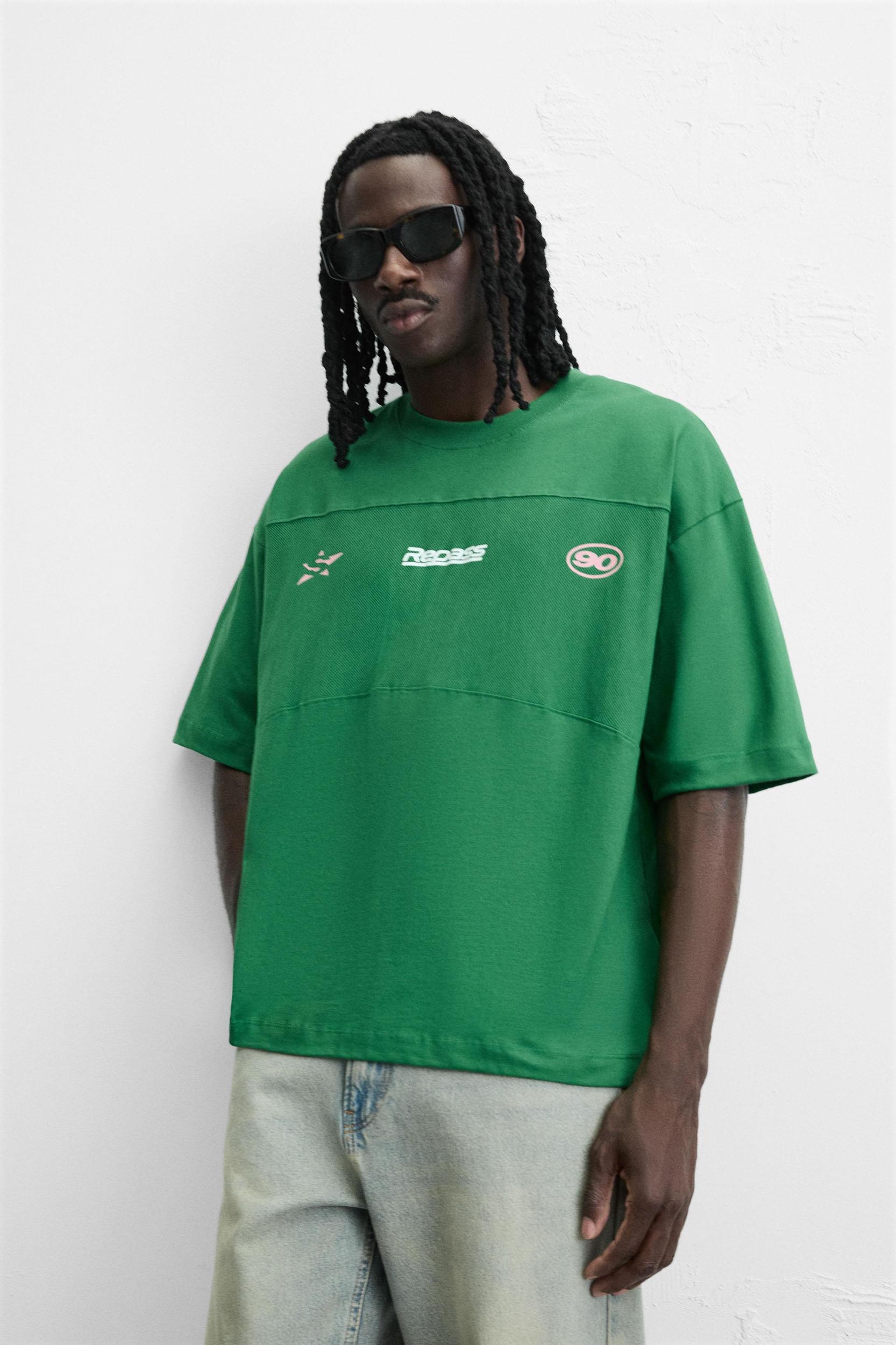 MESH STRIPE T-SHIRT Product Image