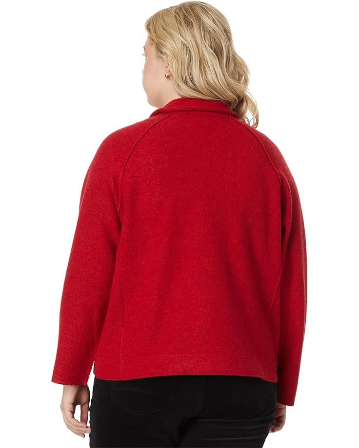 Plus Size Striped Linen Roll-tab-sleeve Shirtdress Product Image