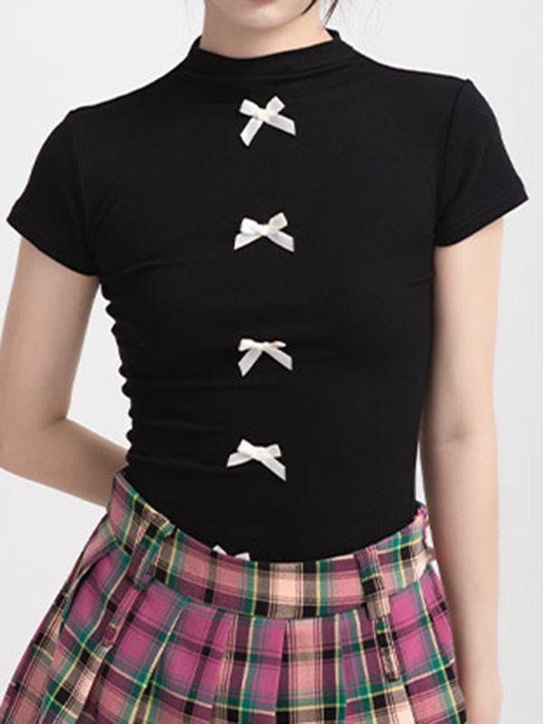 Bow Print Short Sleeve Tee Product Image